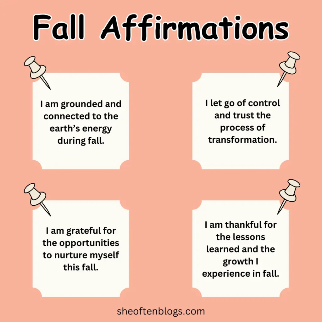 fall affirmations for gratitude