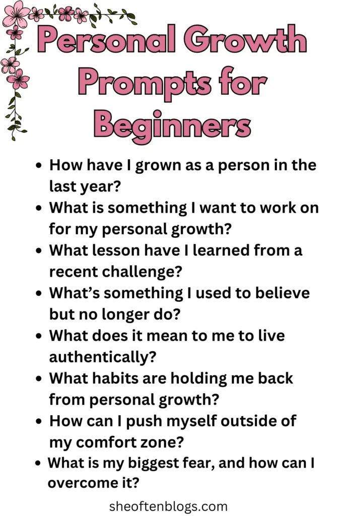 personal growth prompts for beginners