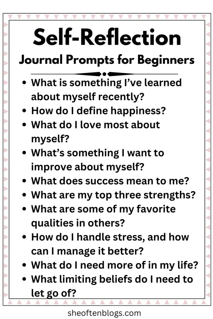 self-reflection prompts for beginners