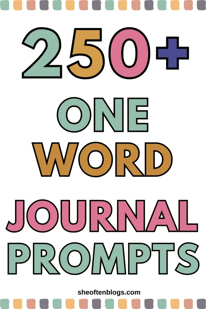 one-word journal prompts