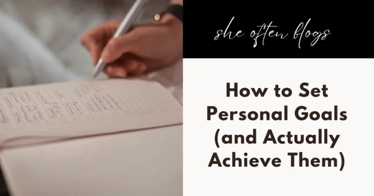 how to set personal goals