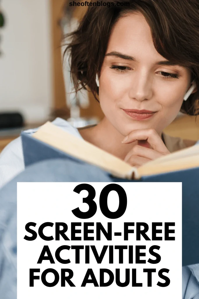 screen-free activities for adults