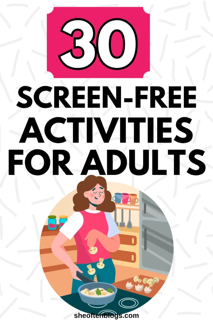 screen-free activities for adults