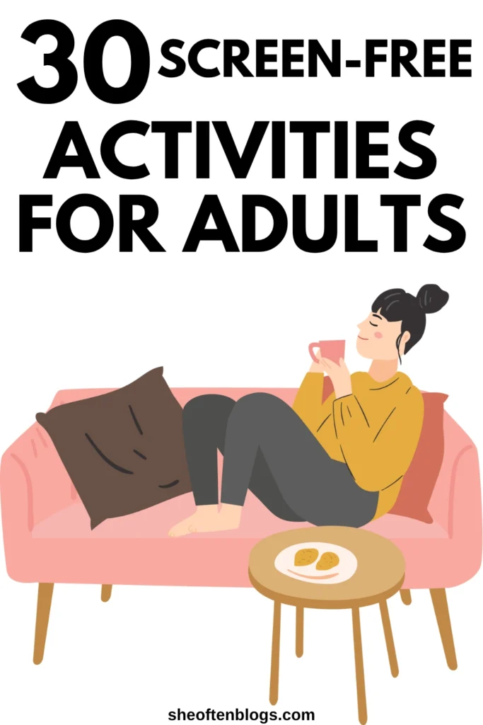 screen-free activities for adults
