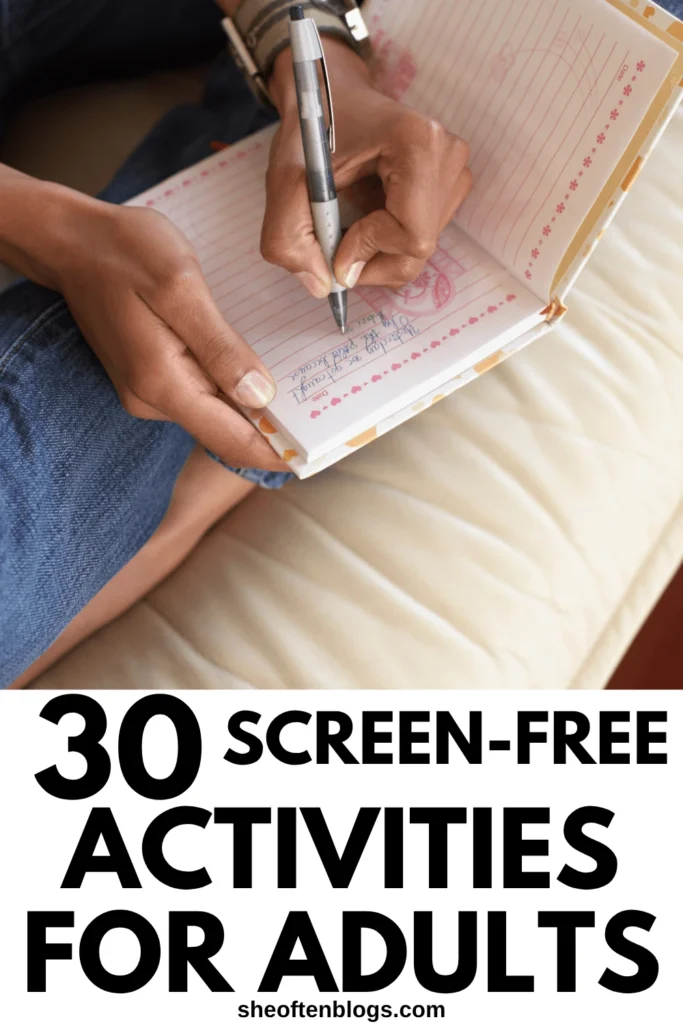 screen-free activities for adults