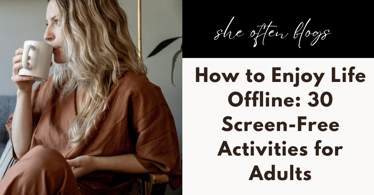 screen-free activities for adults