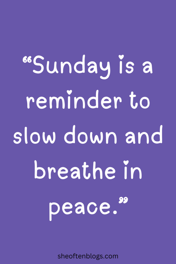 SUNDAY BLESSINGS
