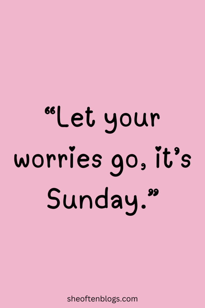 SUNDAY BLESSINGS