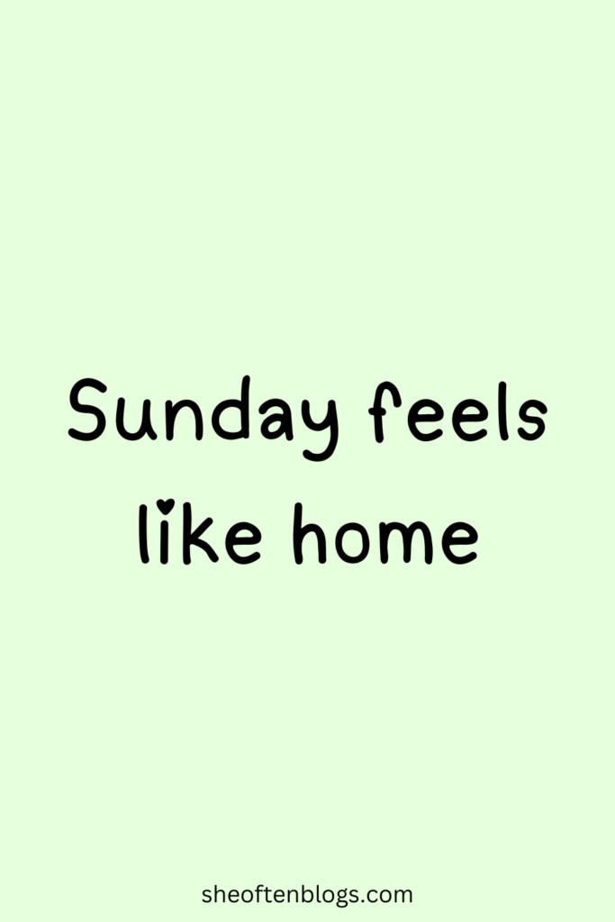 SUNDAY BLESSINGS
