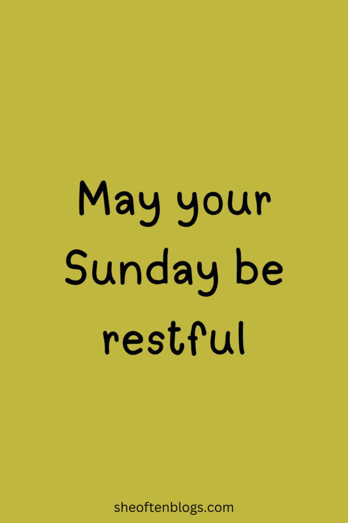 SUNDAY BLESSINGS