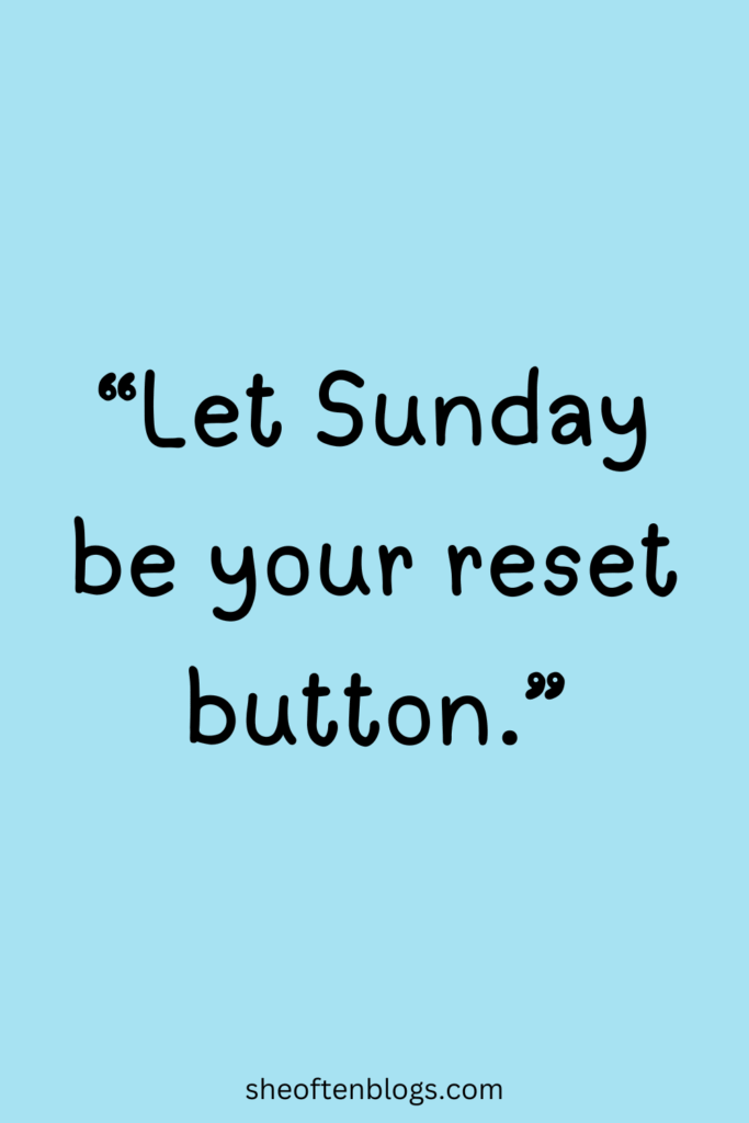SUNDAY BLESSINGS
