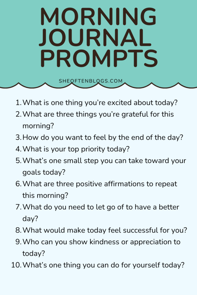 morning journal prompts