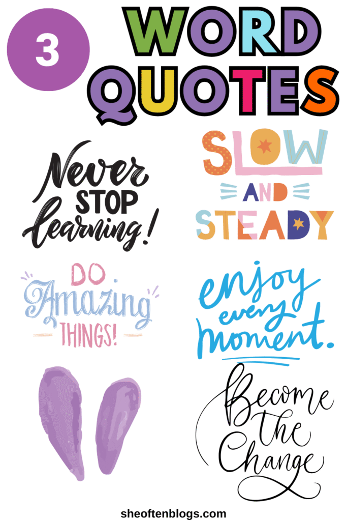 three word quotes