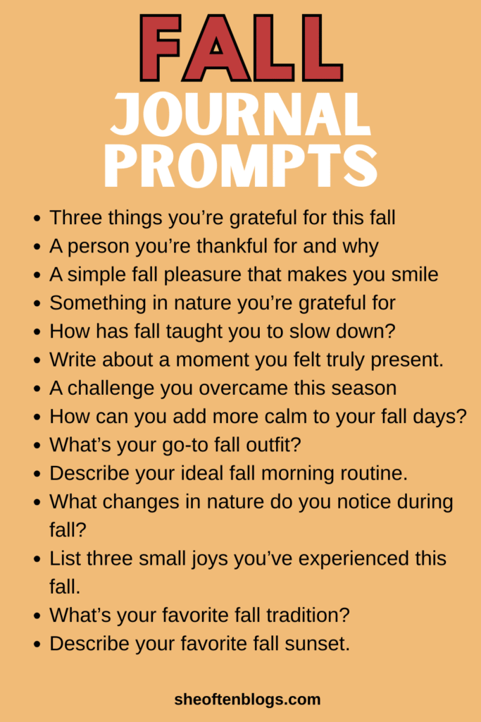 fall journal prompts