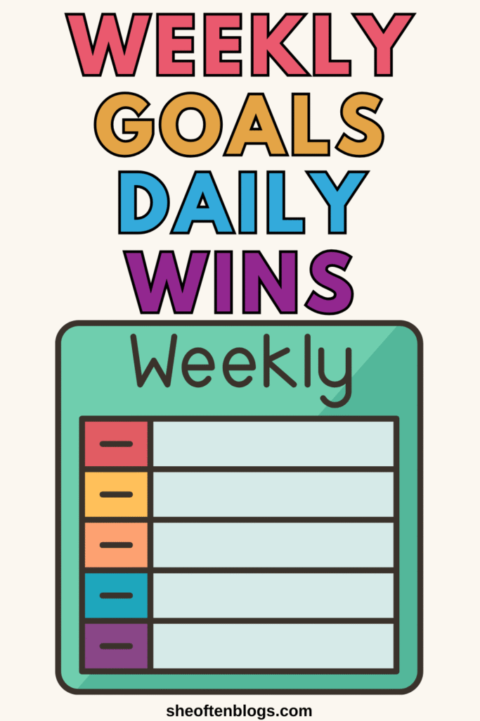 weekly goal ideas