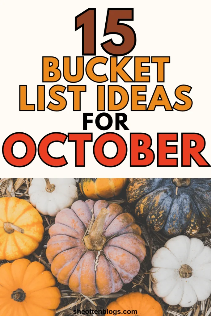 things to do in october