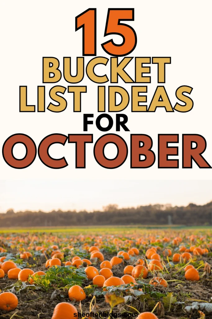 things to do in october
