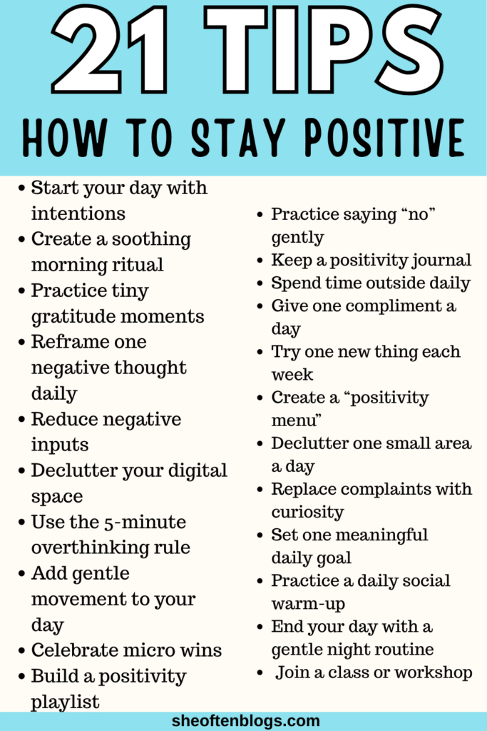 how to stay positive