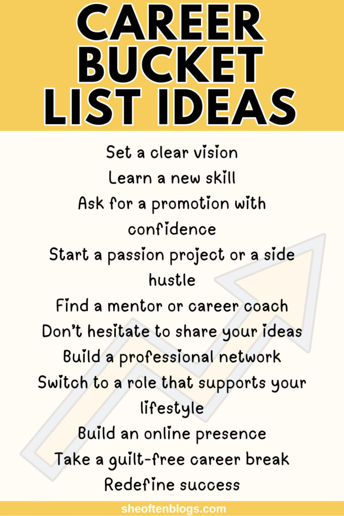 Career bucket list ideas