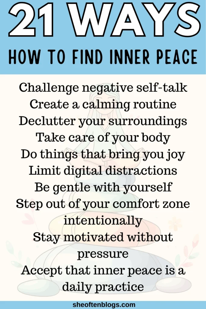 how to find inner peace