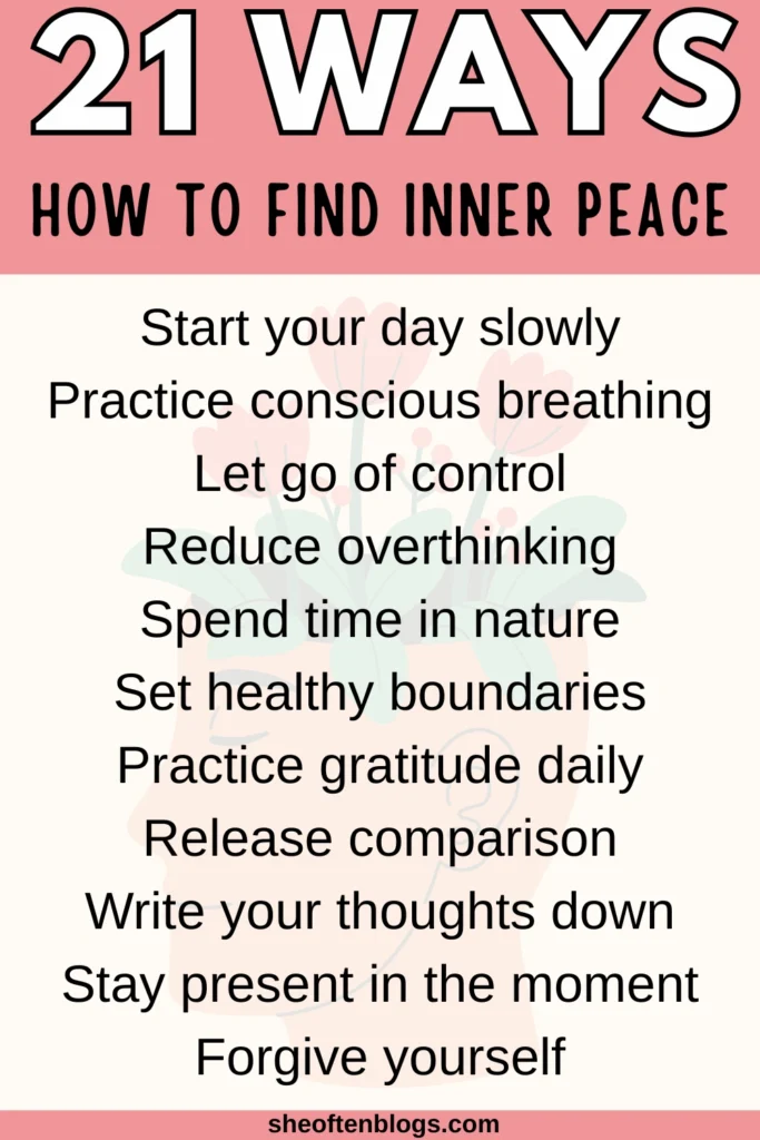 how to find inner peace
