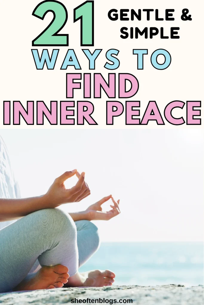 how to find inner peace