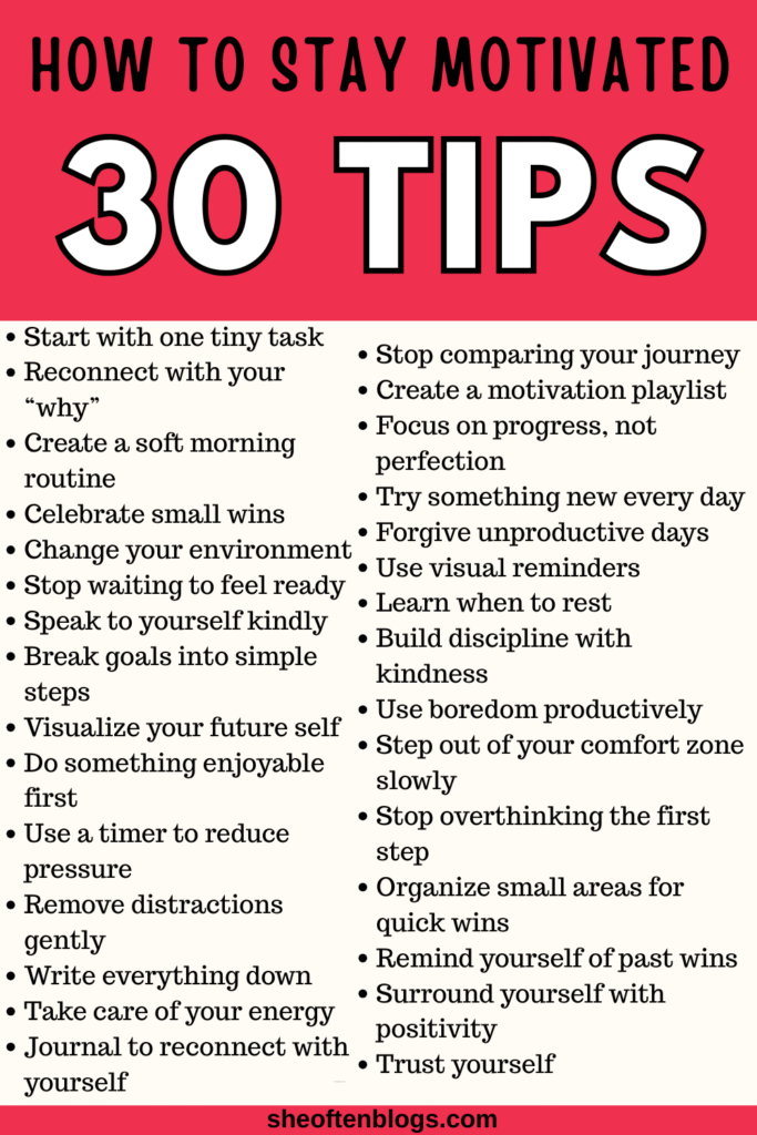 ways to stay motivated