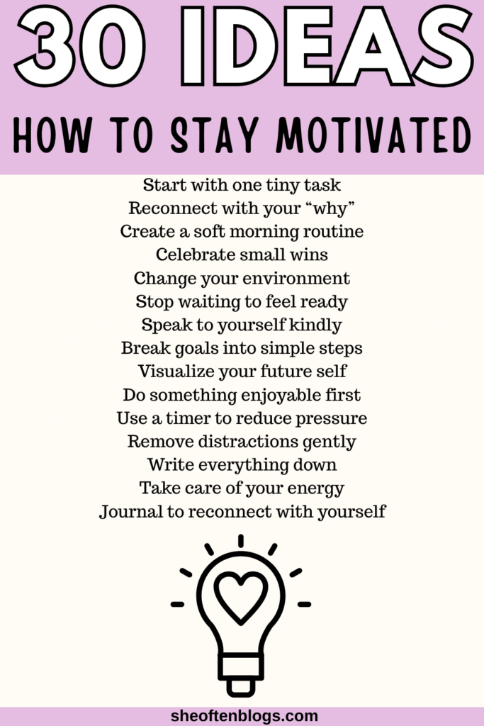 ways to stay motivated