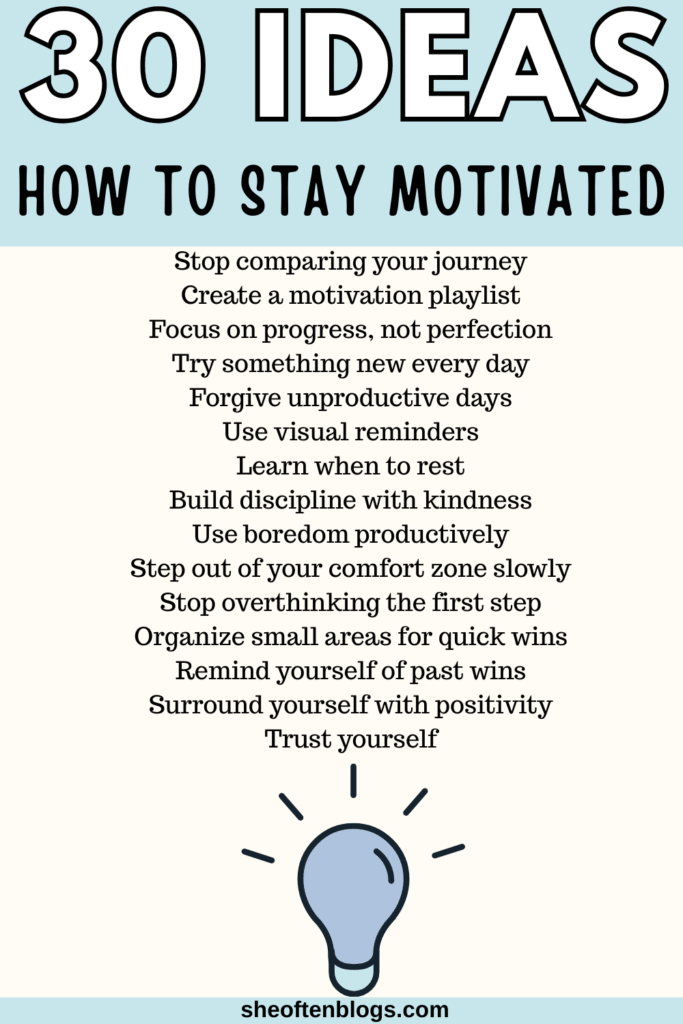 ways to stay motivated