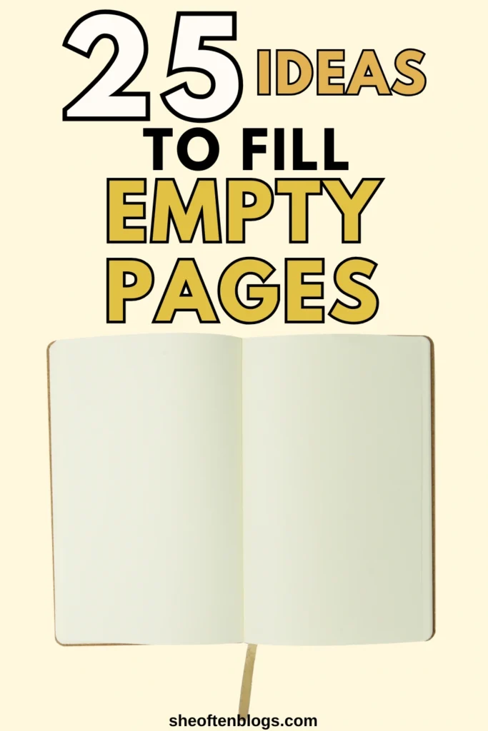 how to fill empty pages