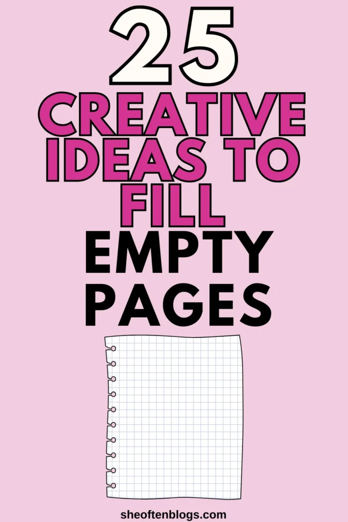 how to fill empty pages