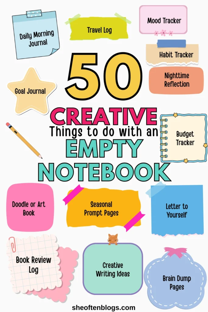 things to do with an empty notebook