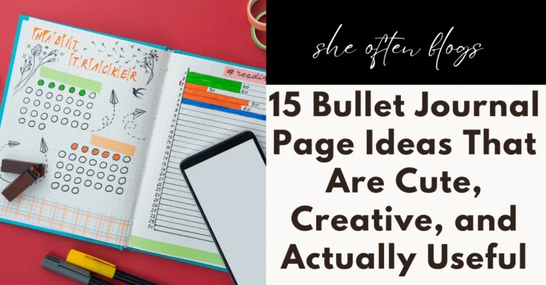 BULLET JOURNAL PAGE IDEAS