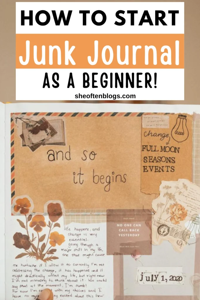 how to start a junk journal