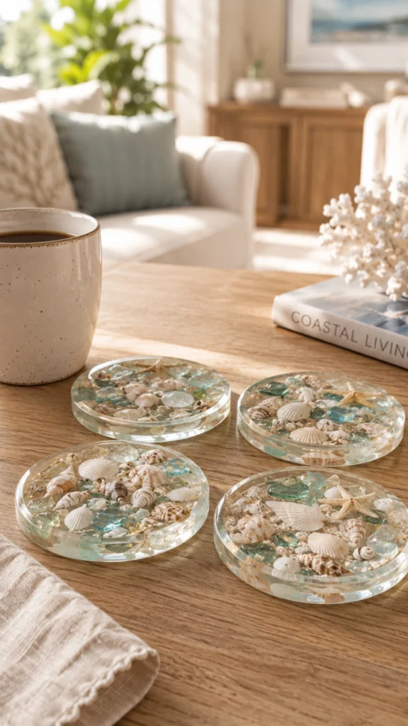 seashell coasters