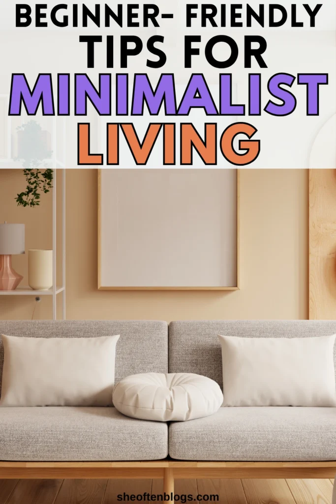 minimalist living for beginners